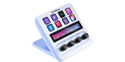 Elgato Stream Deck Plus with 8 customizable keys, four dials, and a touch strip for advanced workflows