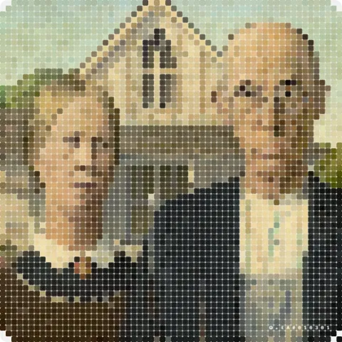 American Gothic Miro board, 3569 shapes
