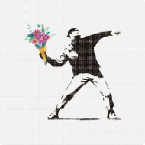 Banksy II Miro board, 3118 shapes