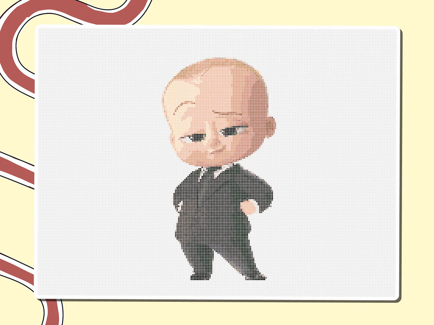 Boss Baby I Pixel Art | free Miro template