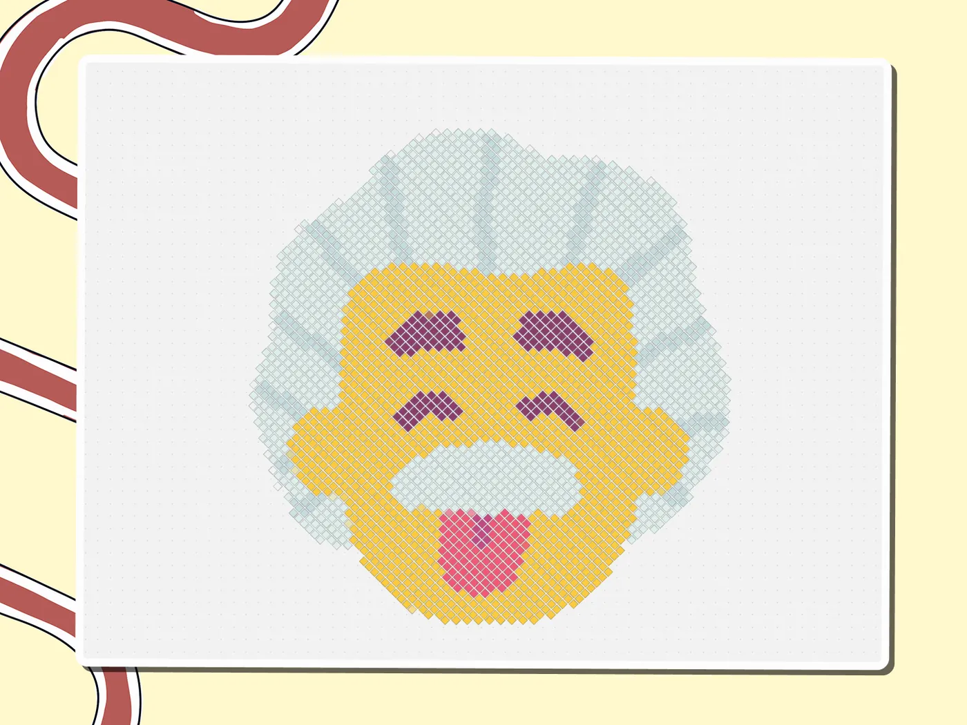 Einstein Sticker Pixel Art | free Miro template