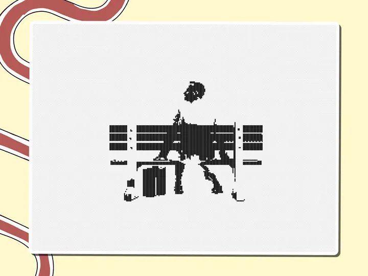 Pixel-art Forrest Gump feather and bench scene, a Miro board template by theFacilitainer