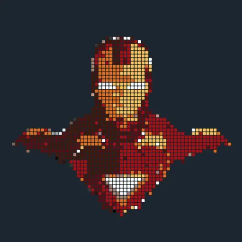 Iron-Man Miro board, 1184 shapes