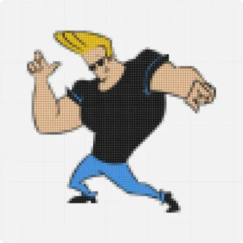Johnny Bravo II Miro board, 2882 shapes