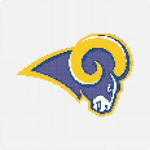 LA Rams Miro board, 1849 shapes