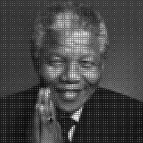 Nelson Mandela Miro board, 6400 shapes