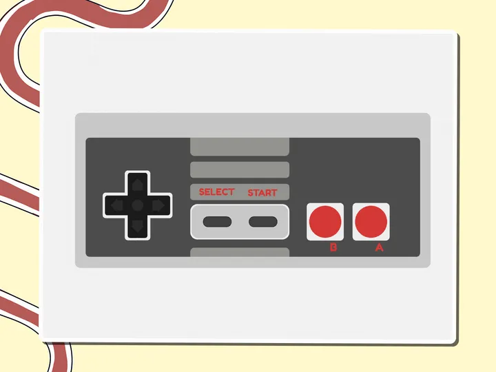 NES controller game pad, a Miro board template by theFacilitainer
