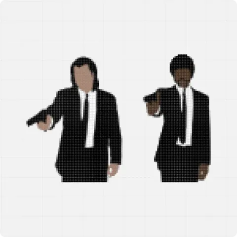 Pulp Fiction II Miro board, 5104 shapes