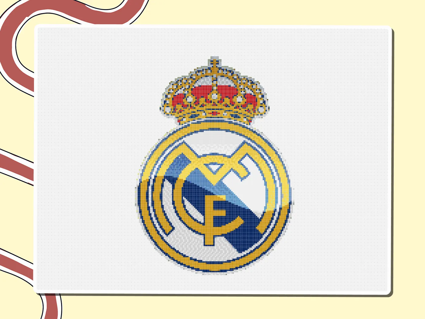 Real Madrid Pixel Art | free Miro template
