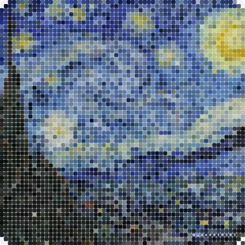 Starry Night Miro board, 3569 shapes